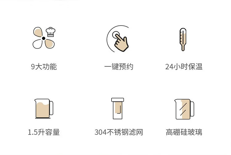 上亨养生壶煎药壶办公室家用多功能玻璃煮茶器1.8L花茶壶保温 SHZH-CFY05【不带滤网】