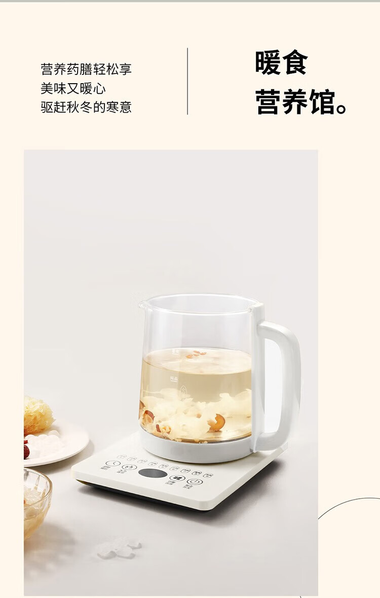 上亨养生壶煎药壶办公室家用多功能玻璃煮茶器1.8L花茶壶保温 SHZH-CFY05【不带滤网】