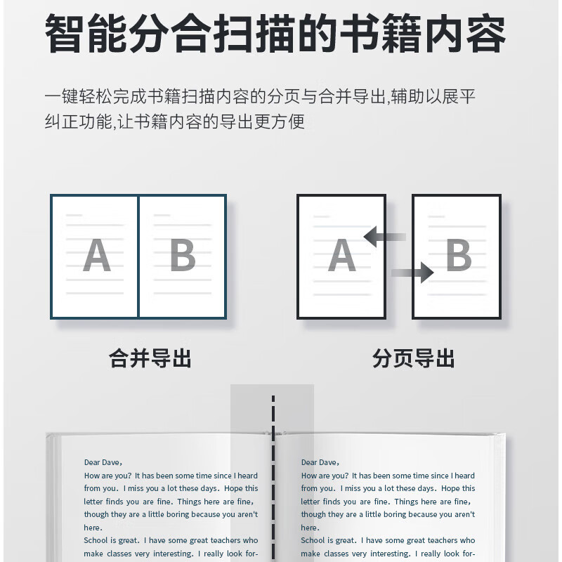 得力(deli)扫描仪 2200万像素高拍仪 文件扫描仪连续 高速视频展台 曲面智能展平 书籍扫描 A3幅面软底15163S