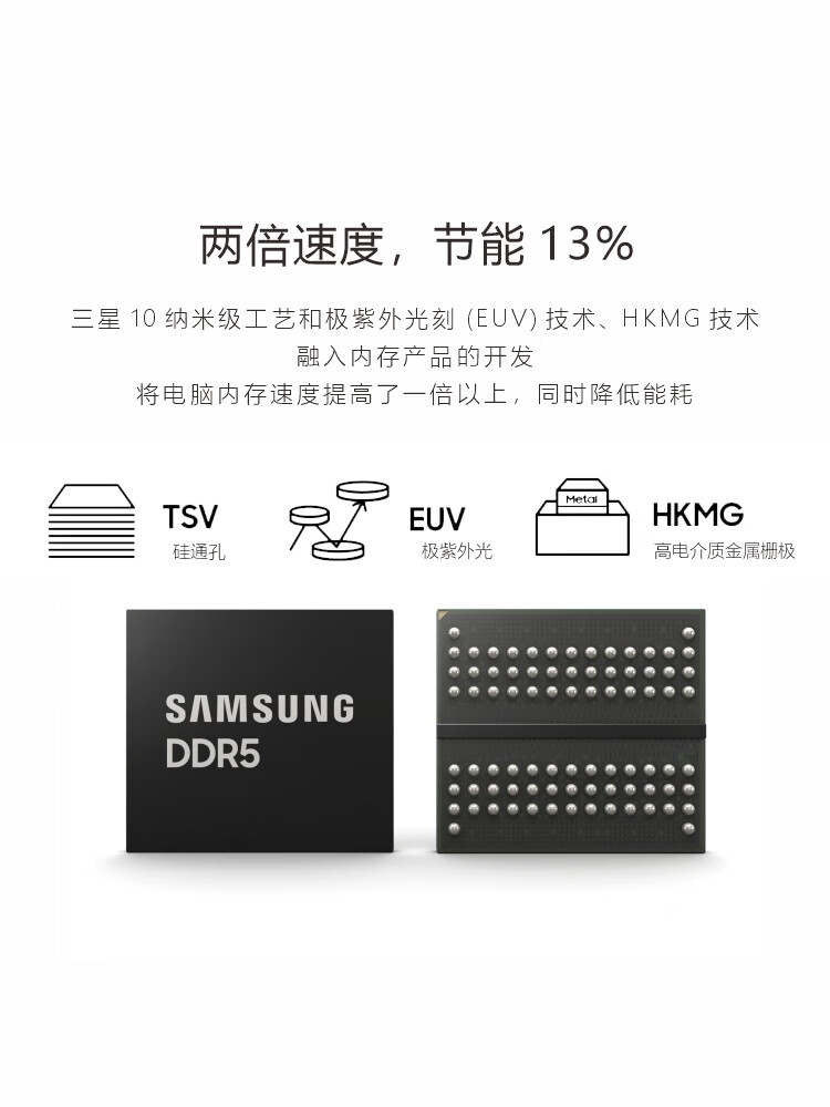 三星(SAMSUNG) 台式机内存条 16G DDR5 4800频率
