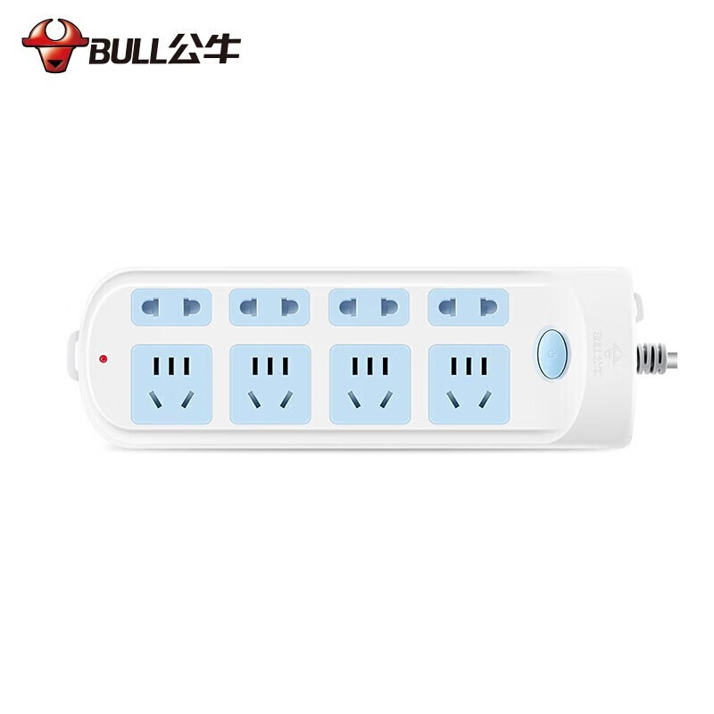 公牛BULL 新国标插座/插线板/插板 接线板/拖线板 8位总控全长5米 GN-610