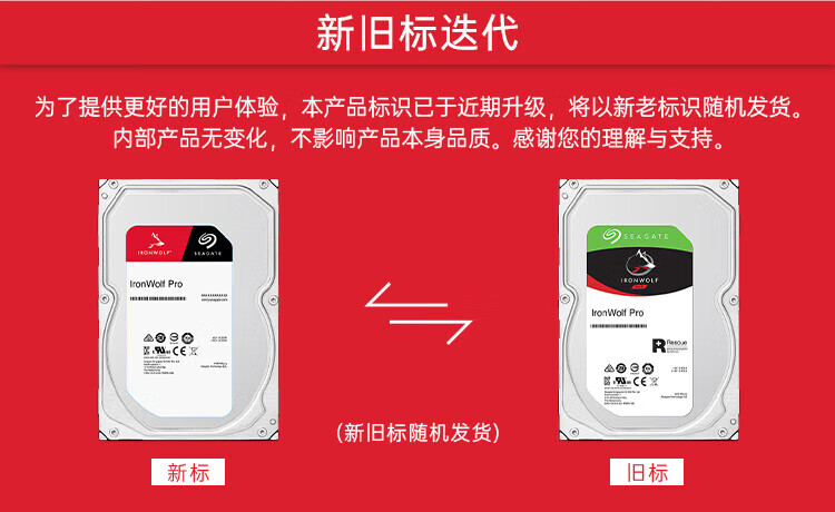 希捷（SEAGATE）NAS硬盘 18TB 256MB 7200转 CMR垂直 网络存储 SATA 数据恢复服务 酷狼PRO ST18000NT001