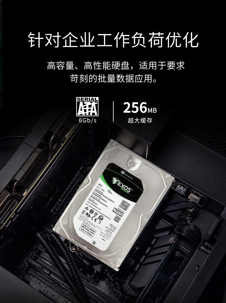 希捷（SEAGATE）企业级硬盘 服务器机械硬盘 垂直 PMR CMR SATA 银河7200转 4TB ST4000NM000B