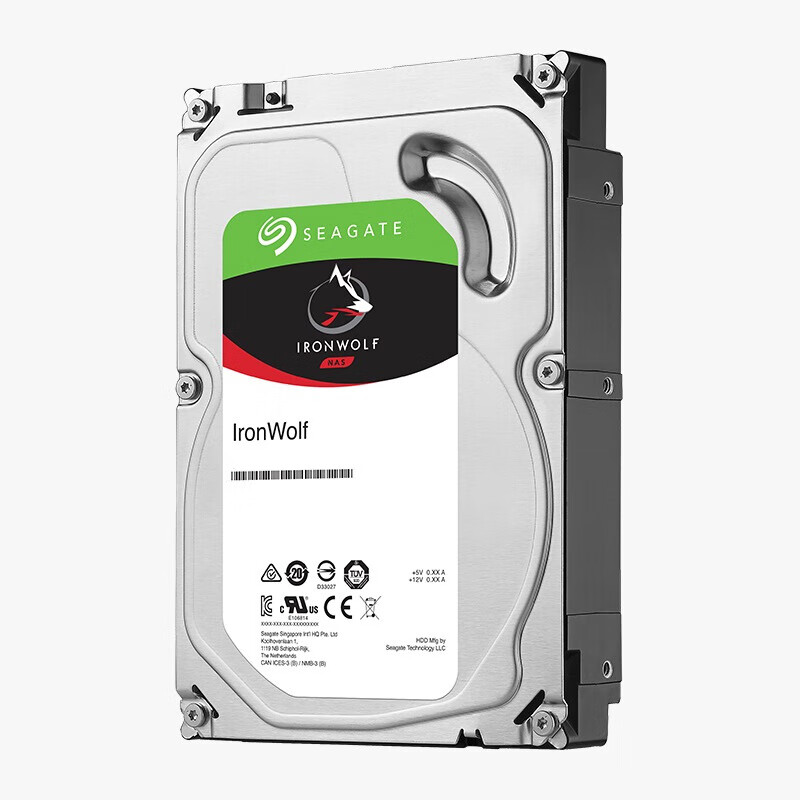 希捷（SEAGATE）NAS硬盘 PMR CMR垂直磁记录 网络存储 SATA 酷狼 数据恢复 10TB ST10000VN000 原厂数据救援