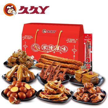 久久丫 卤味零食大礼包 浓情厚意卤味礼盒 968g 夜宵充饥休闲食品