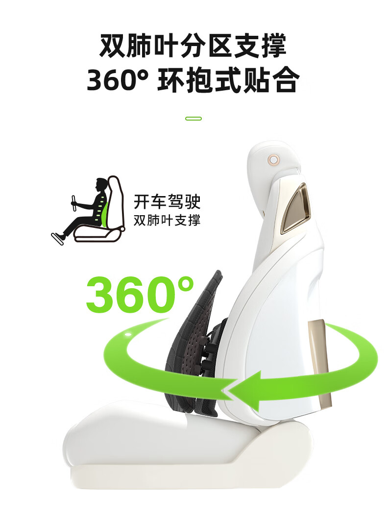 米乔 人体工学 办公室腰枕 减压腰垫 经典版PLUS 灰色 WP-0901 1个