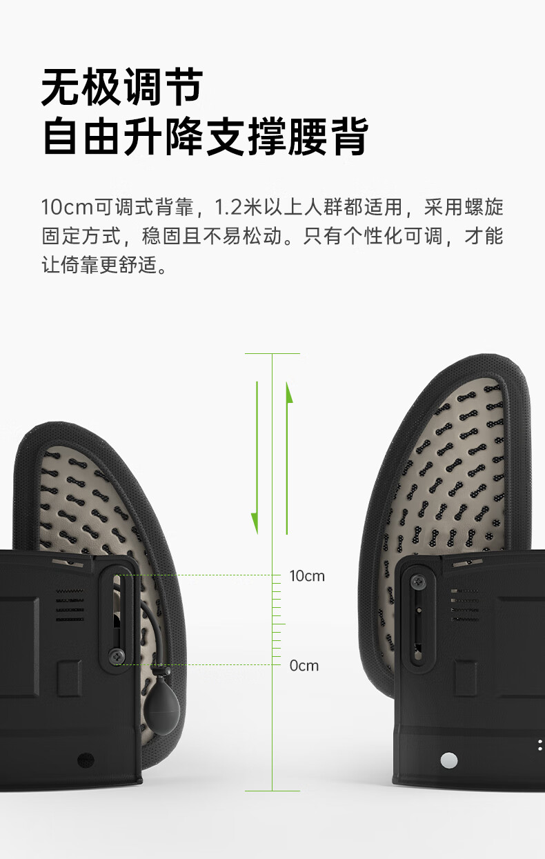 米乔 人体工学 办公室腰枕 减压腰垫 经典版PLUS 灰色 WP-0901 1个