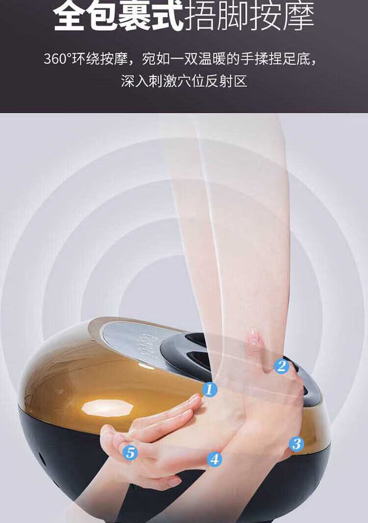 上亨（shangheng）足疗机腿部脚底按摩器仪 全自动多功能家用电动气囊加热揉捏 SHZH-015 灰色