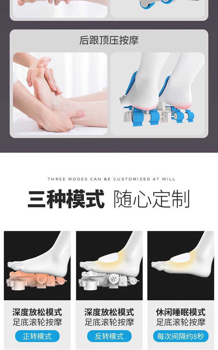 上亨（shangheng）足疗机腿部脚底按摩器仪 全自动多功能家用电动气囊加热揉捏 SHZH-015 灰色