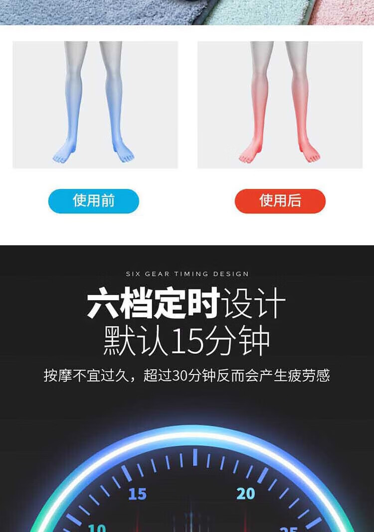 上亨（shangheng）足疗机腿部脚底按摩器仪 全自动多功能家用电动气囊加热揉捏 SHZH-015 灰色