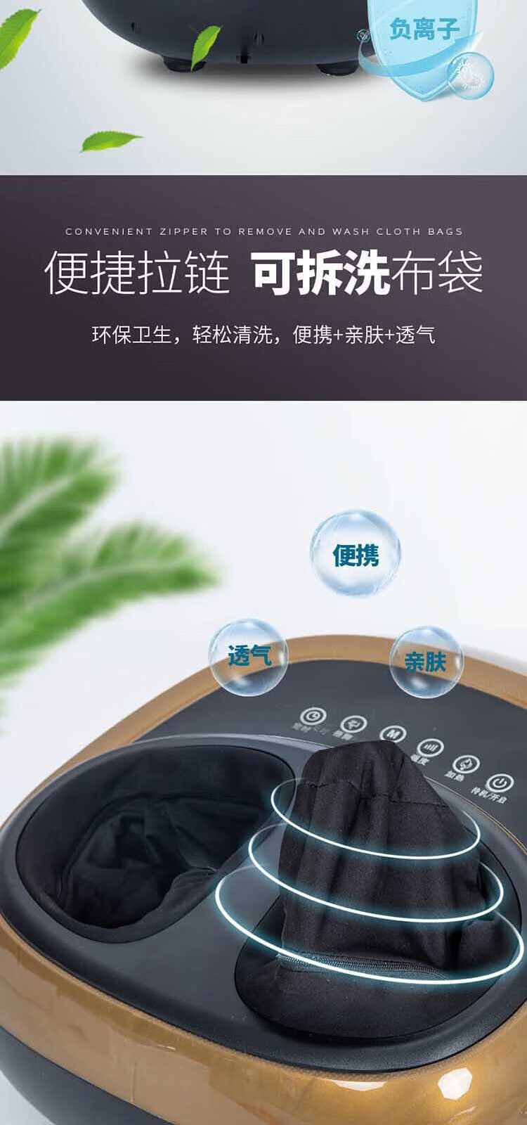 上亨（shangheng）足疗机腿部脚底按摩器仪 全自动多功能家用电动气囊加热揉捏 SHZH-015 灰色
