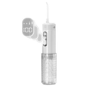 博皓（prooral）迷你冲牙器超声波洗牙便携 正畸适用 微气泡喷头F30 珐琅灰10挡水压