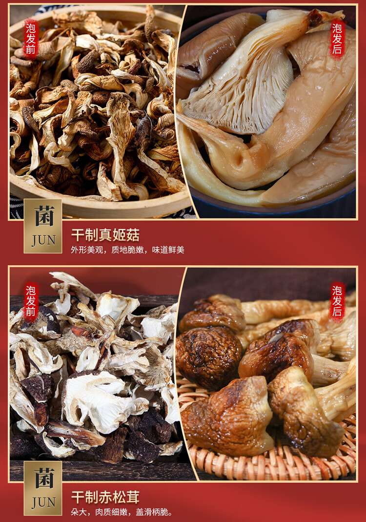 首粮 送礼团购礼盒南北干货 干菌食用大礼包山珍如意干菌礼盒1580g