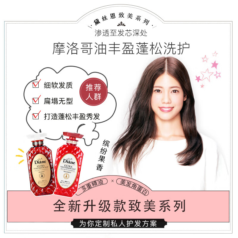 黛丝恩摩洛哥油头皮养护组合装洗发水450ml+护发素450ml+沐浴露500ml