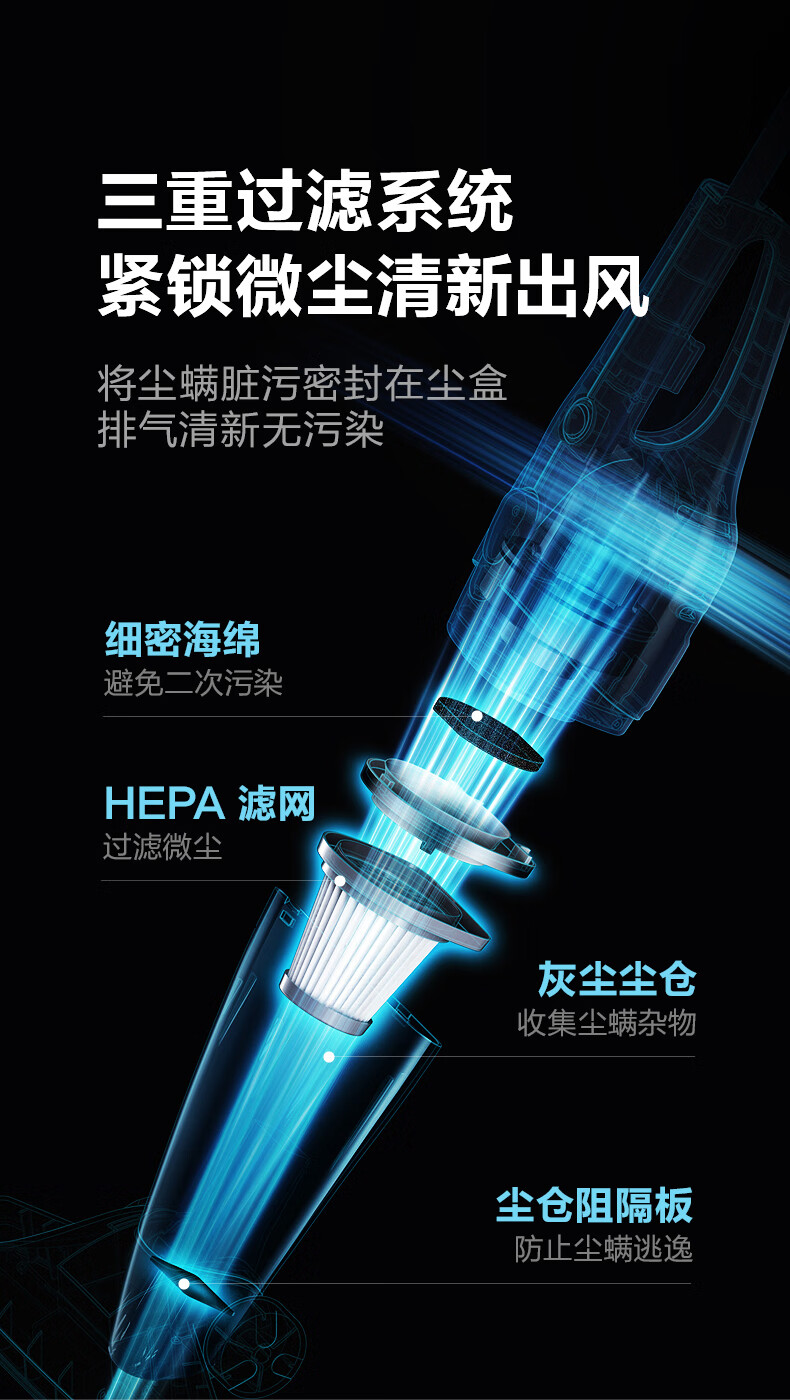 美的（Midea）吸尘器 SC861A 家用 手持立式 吸尘器 二合一强劲吸力