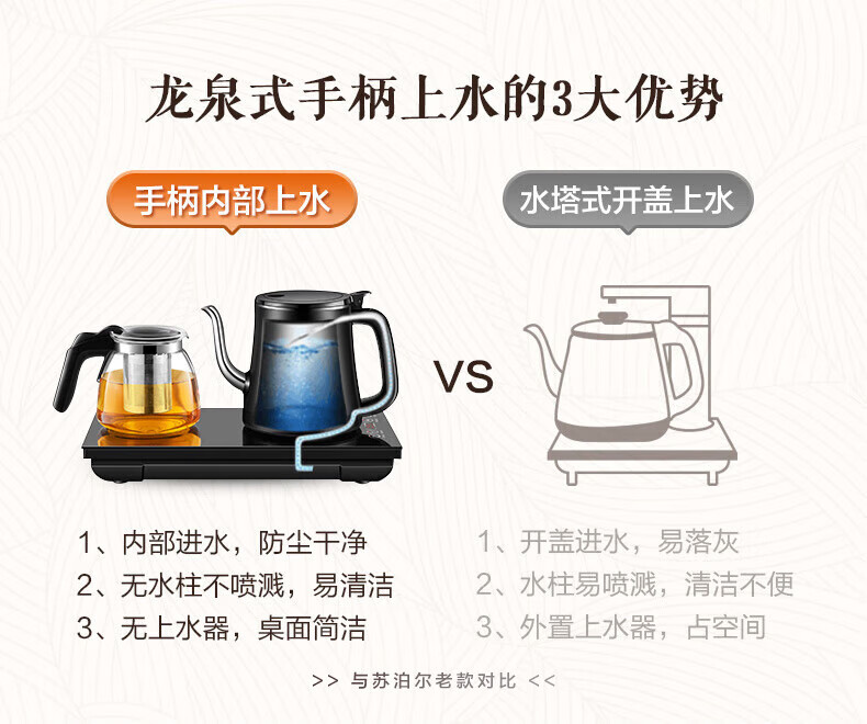 苏泊尔（SUPOR）电热水壶 自动上水 电水壶 恒温一体 底部上水 自动上水电水壶sw-08c07