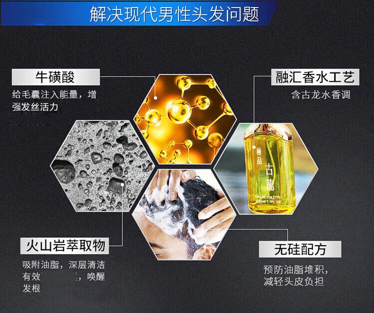 施华蔻 火山岩洁净清爽头皮男士控油去屑洗发露450ml