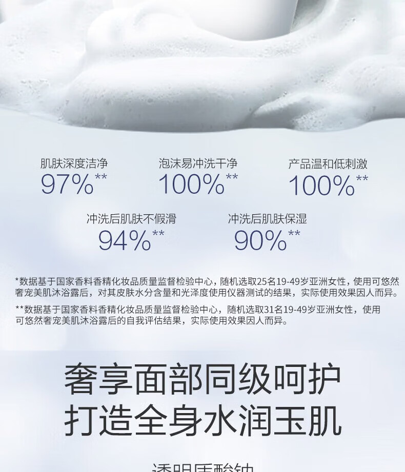 可悠然 奢宠美肌沐浴露香氛滋润保湿沐浴乳宁澄馨香400ml