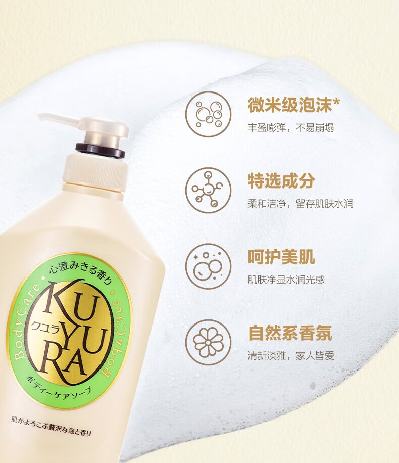 可悠然 美肌沐浴露香氛滋润保湿沐浴乳碧野悠悠550ml
