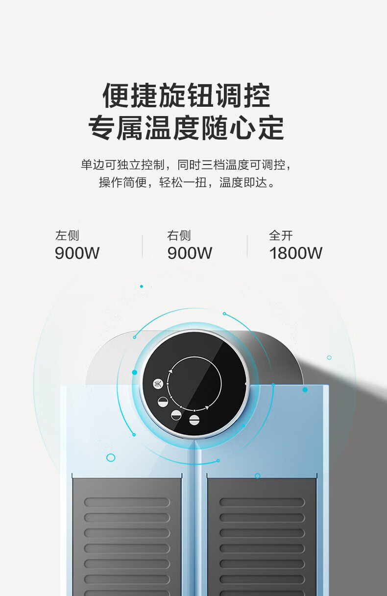 美的（Midea）踢脚线取暖器家用电暖气移动地暖客厅大面积贴脚线 HDW22MVS