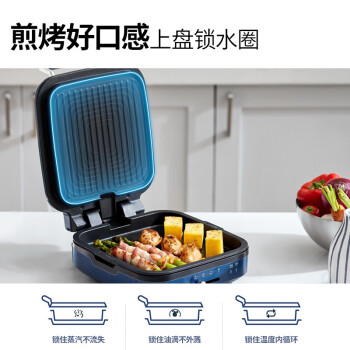 morphy richards 摩飞电器电饼铛 家用双面加热大火力三明治早餐机 MR8600椰奶白