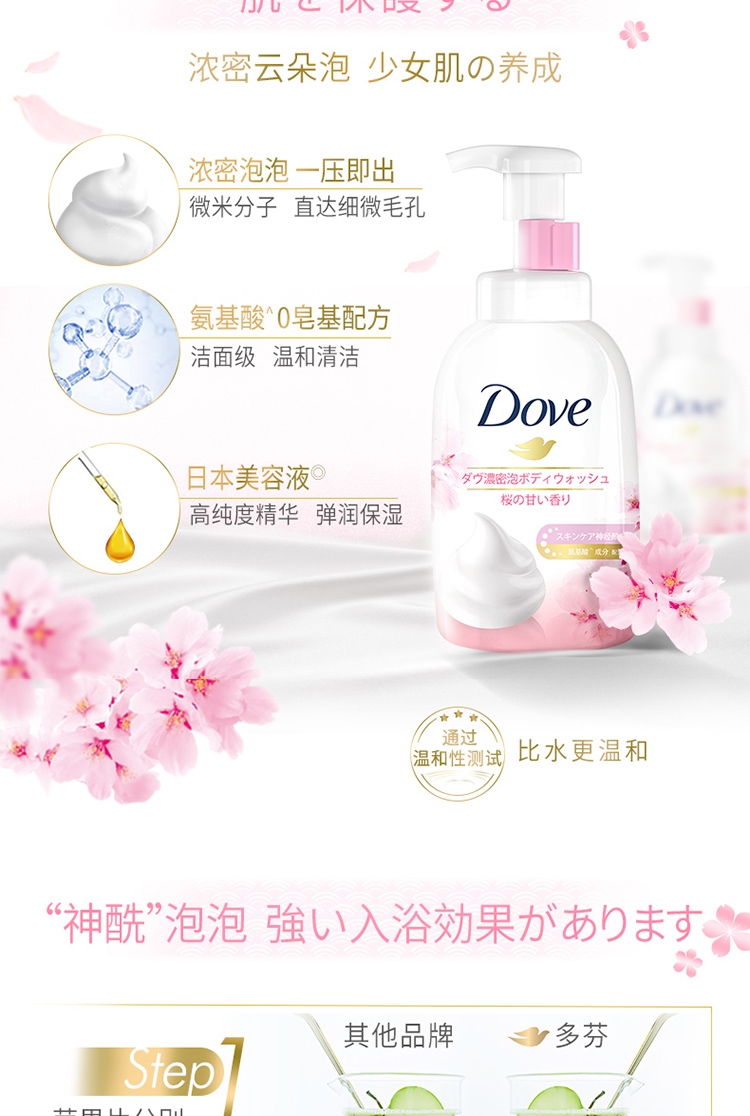 多芬（DOVE）组合装（发水470ML护发素470ML沐浴泡泡400ML）