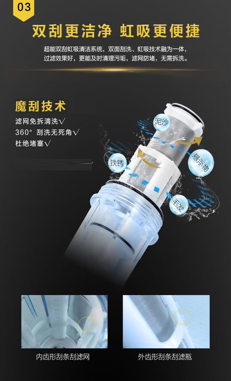 澳柯玛（AUCMA）小型家用直饮机无桶不插电超滤净水机AU-0603