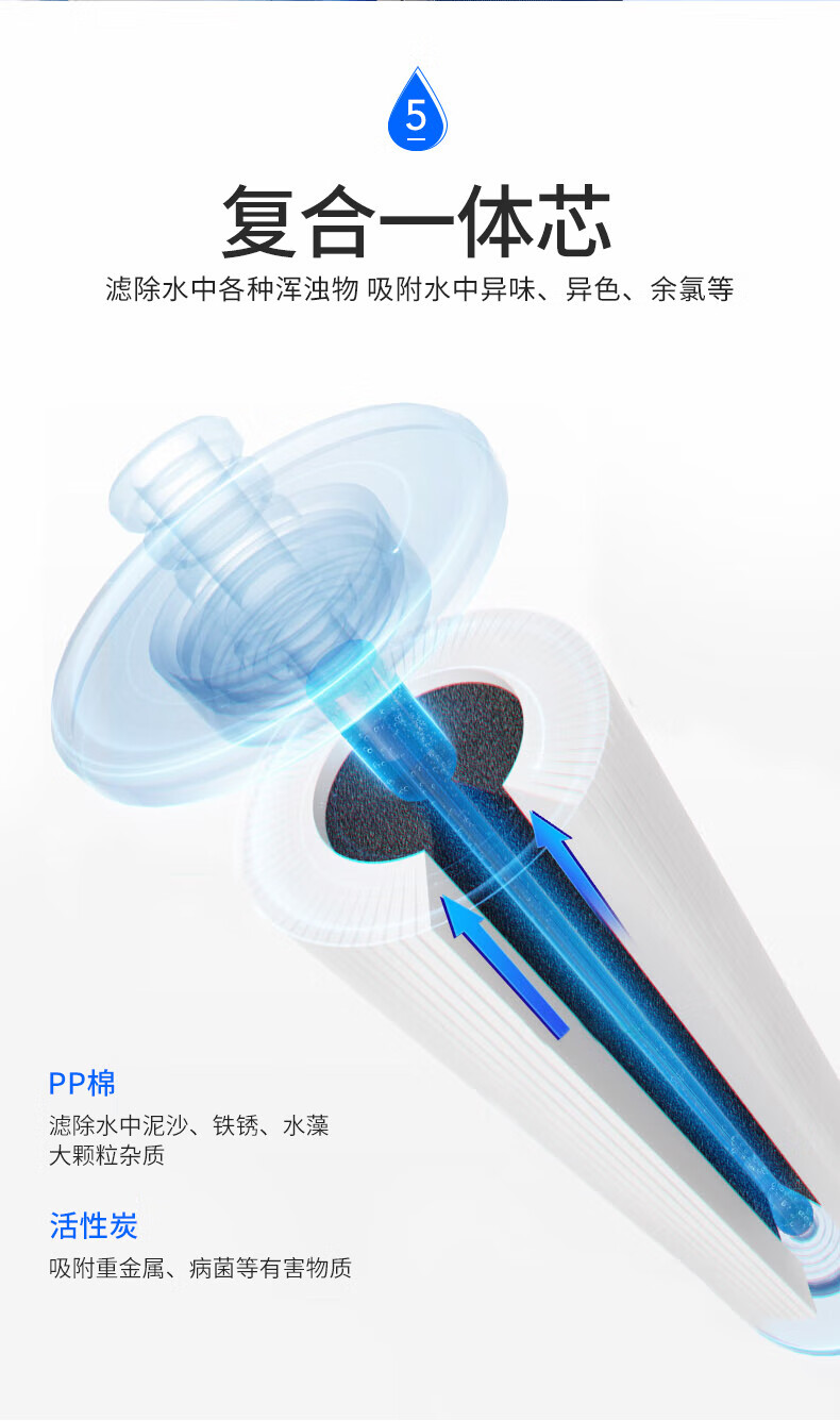 澳柯玛（AUCMA）台式即热小型商用家用免安装直饮净水器 4档调温 大容量RO反渗透过滤纯水净饮一体机 ARB-50M1