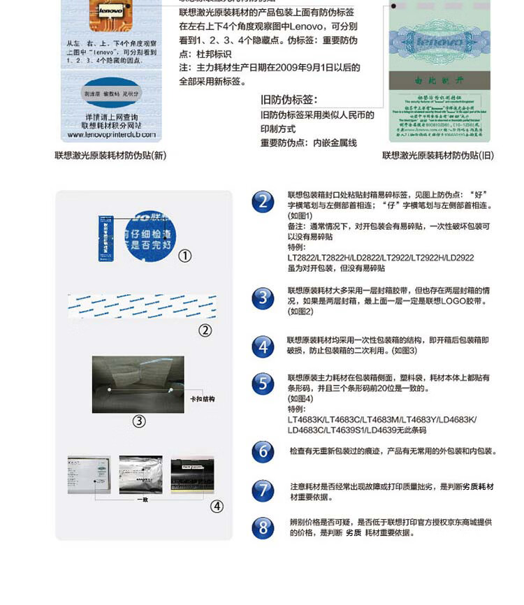 联想（Lenovo）LT201黑色墨粉盒(适用S1801/LJ2205/M1851/M7206W/M7255F/F2081/LJ2206W/M7256WHF打印机)