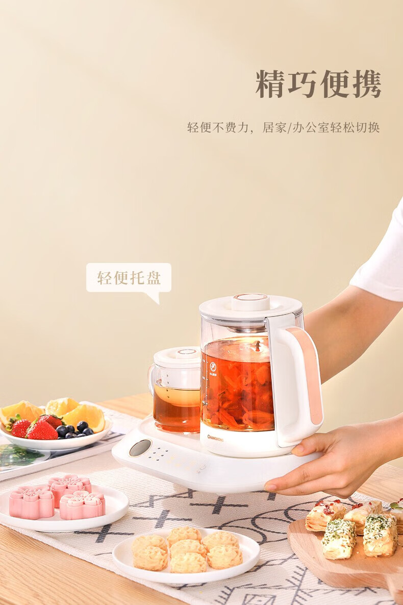 长虹（CHANGHONG）养生壶双壶套装迷你 家用办公室多功能 家用一体多功能花茶壶 烧水壶电水壶CTN-XT73