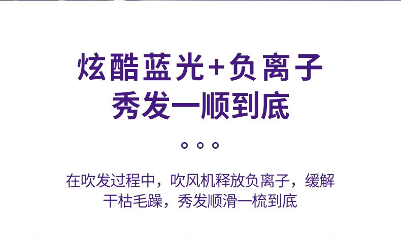 永日（Yours）电吹风双负离子家用大功率1600W大风力 精油恒温护发吹风筒 护理吹风机 YR-8612