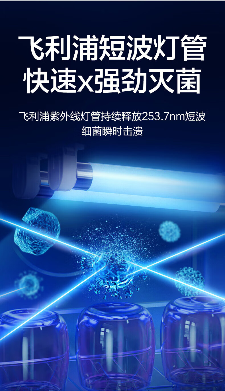 海尔（Haier）婴儿奶瓶消毒带烘干机二合一内衣裤紫外线杀菌玩具用品碗筷消毒烘干器 HBS-U302D