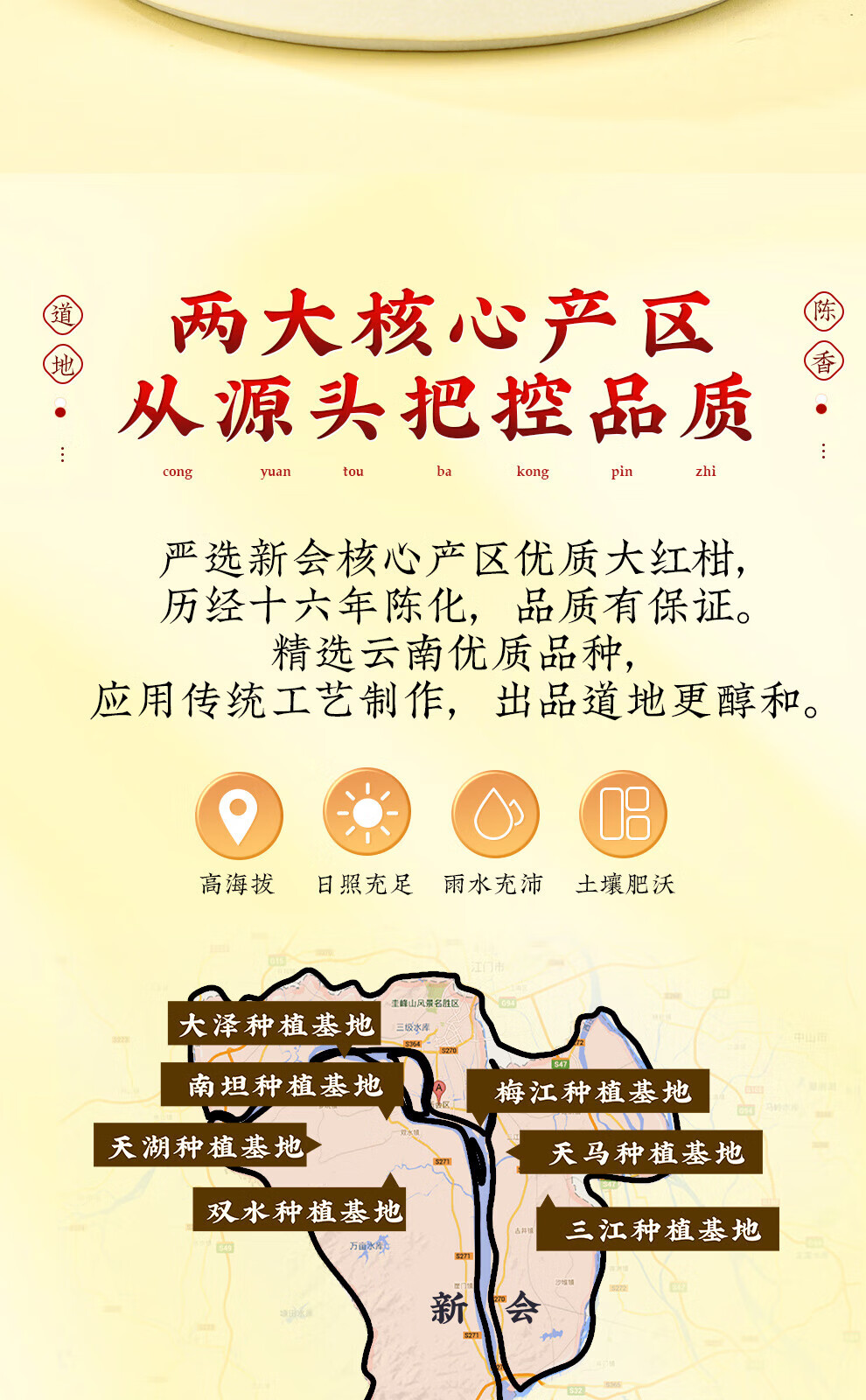 新宝堂 十六年新会陈皮陈普茶熟茶礼盒72克CY-CP16