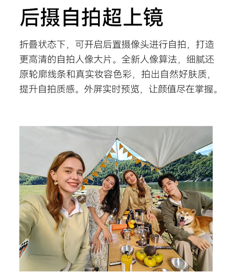 华为（HUAWEI）手机Pocket S 折叠屏 40万次折叠认证 8+128GB 冰霜银 小折叠