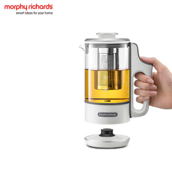 morphy richards 摩飞电器养生壶 分体便携式迷你煮茶器烧水壶 办公室家用多功能煮茶壶热水壶 MR6085 典雅白