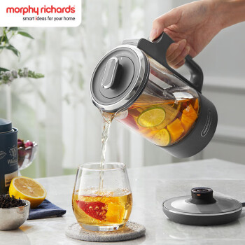 morphy richards 摩飞电器养生壶 分体便携式迷你煮茶器烧水壶 办公室家用多功能煮茶壶热水壶 MR6085 太空灰