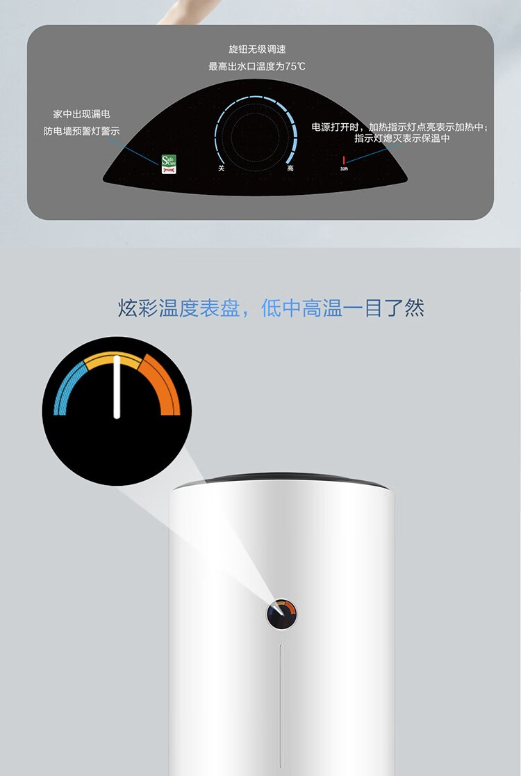 海尔（Haier）60升电热水器立式小户型竖立式家用大容量储水式浴室电热水器 3KW三档调节一级能效ES60V-U1(E)