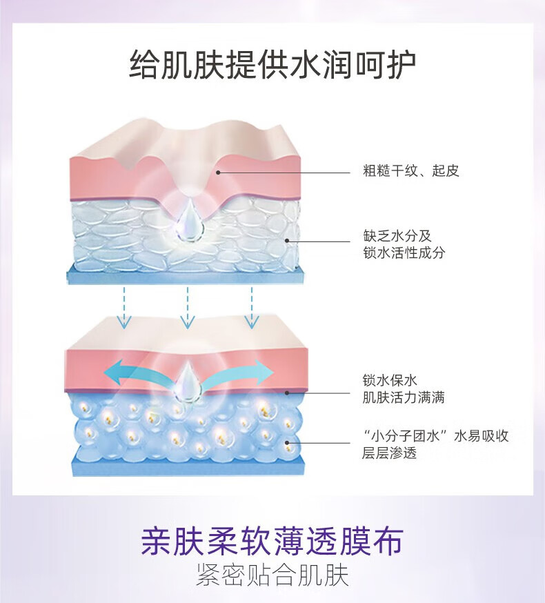 自然堂（CHANDO）雪域冰肌水冰川补水面膜26ml*5片 ZHT-1BMXY