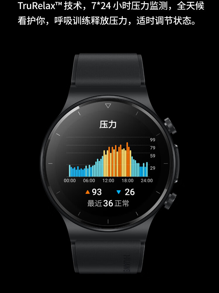 华为（HUAWEI） 智能手表 WATCH GT 2 Pro ECG版 手表 /蓝牙通话/蓝宝石镜面/专业户外运动 46mm 黑BAL-AL60