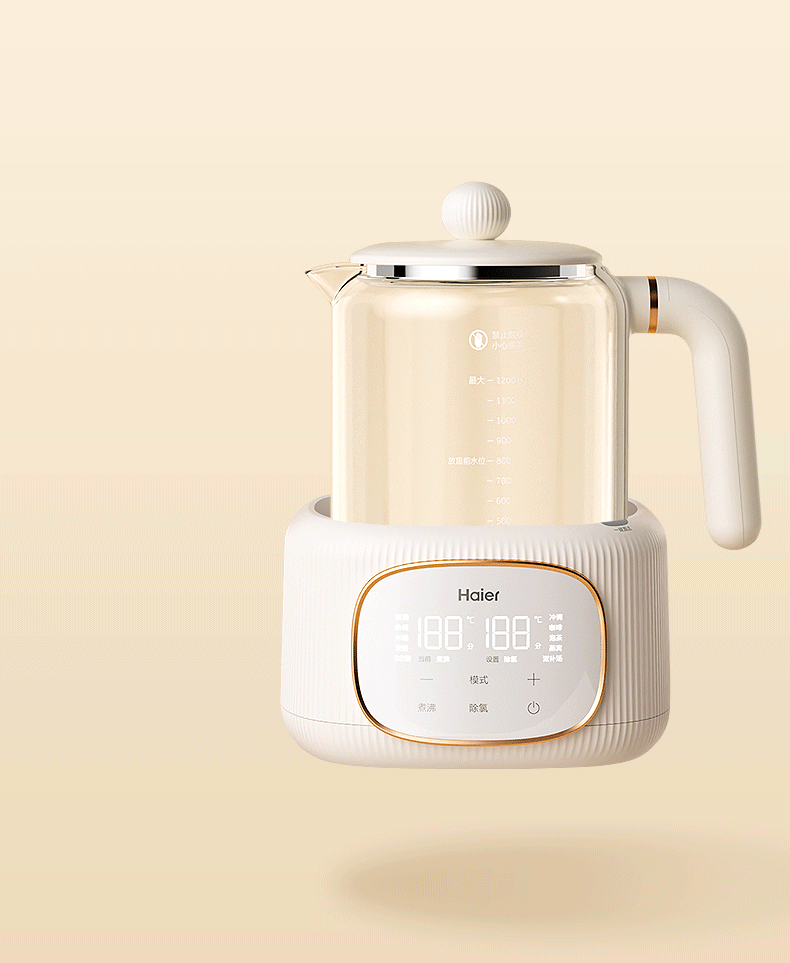 海尔（Haier）恒温电水壶烧水壶 1.2L多功能电热水壶母婴暖奶器家用HBM-H302