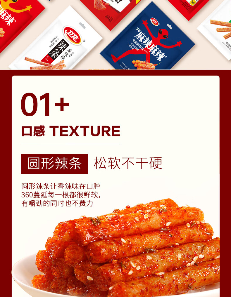 卫龙 生日春节送礼 办公室休闲零食火辣辣-青春礼盒509g
