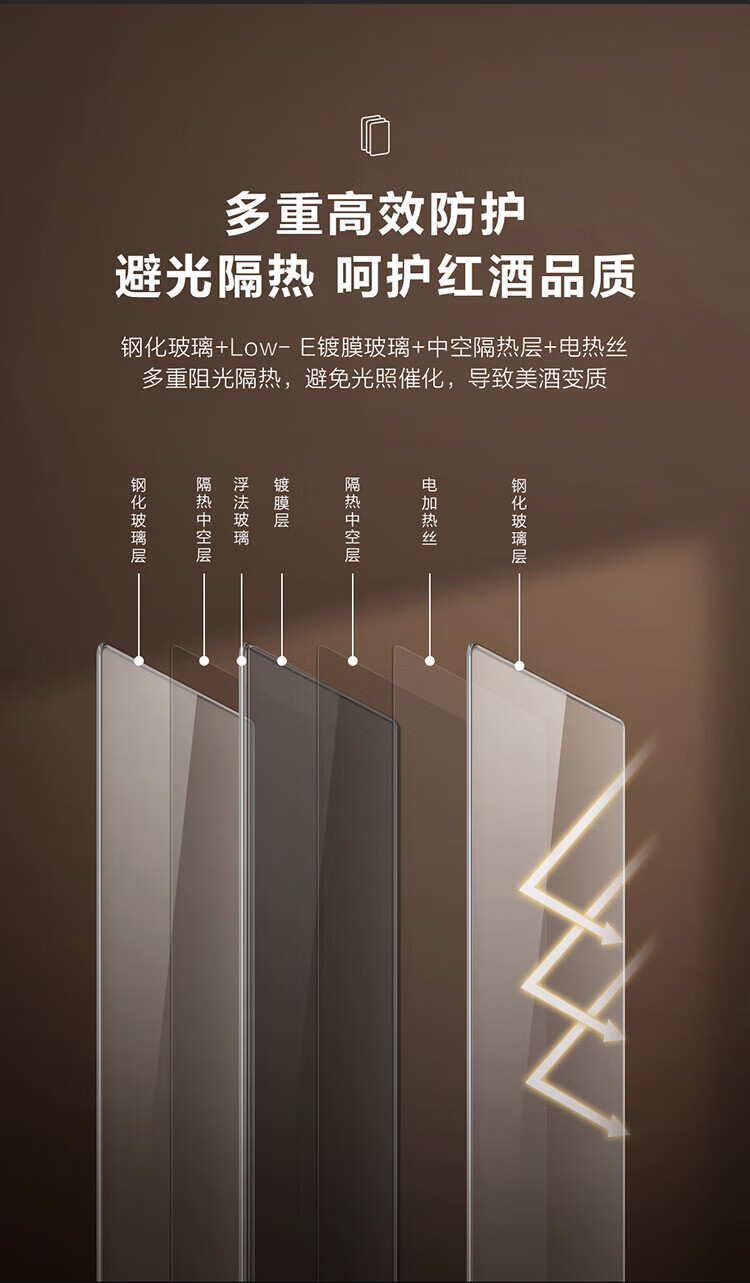 海尔（Haier）家用无霜立式冷藏保鲜冷柜恒温红酒柜JC-320(BD)