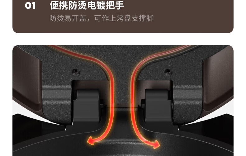 九阳（Joyoung）电饼铛煎烤机多功能家用双面加热悬浮烤盘 下烤盘一键拆洗 大直径防刮烙饼机 JK32-GK360