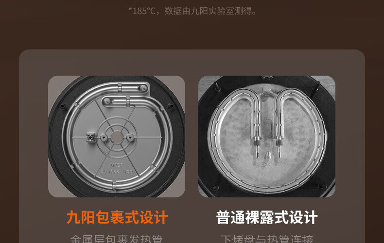 九阳（Joyoung）电饼铛煎烤机多功能家用双面加热悬浮烤盘 下烤盘一键拆洗 大直径防刮烙饼机 JK32-GK360