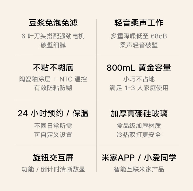 米家 低音破壁机 迷你豆浆机多功能家用小型 mini智能破壁榨汁机MPBJ002PL